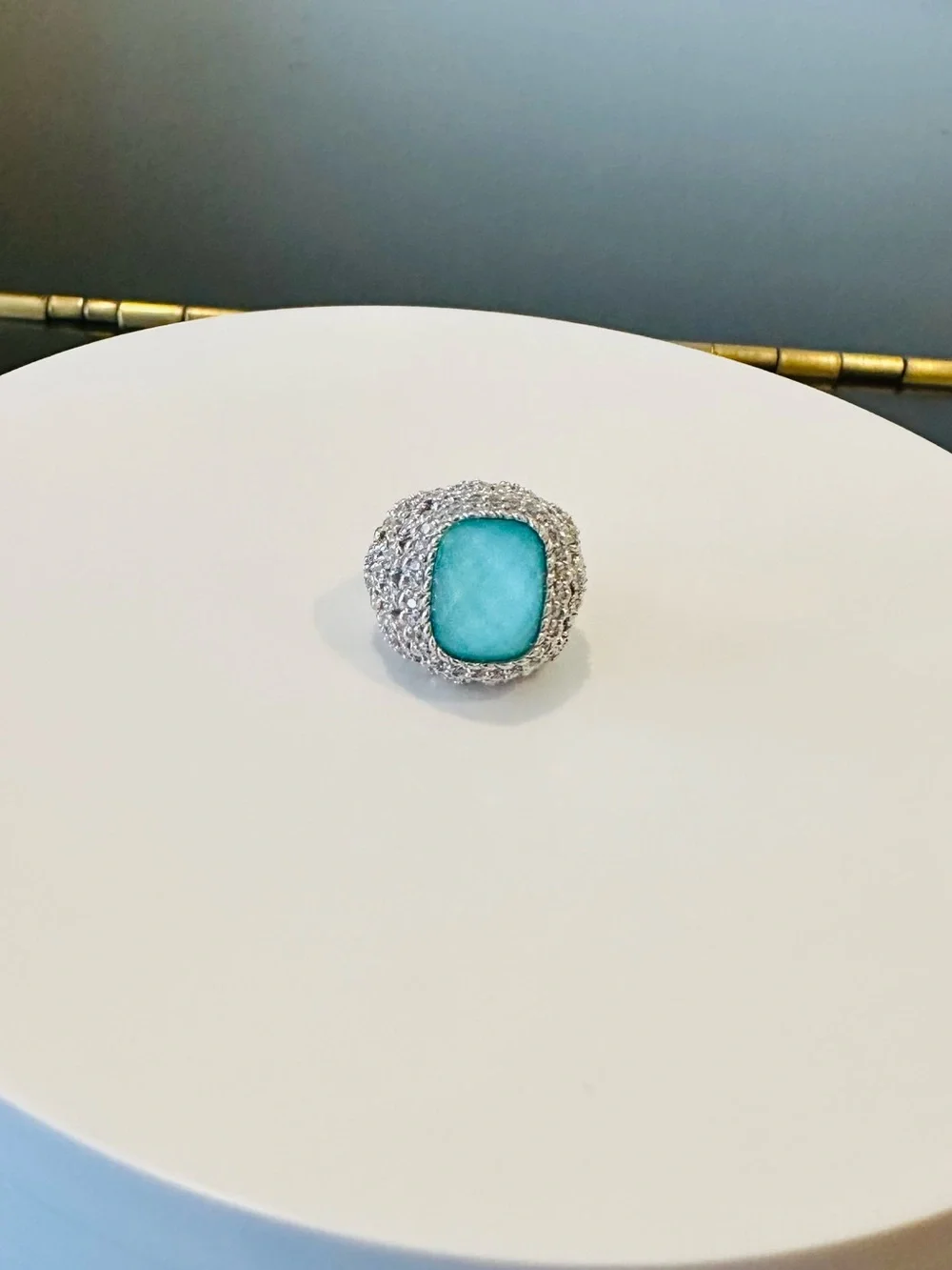 Judith Ripka Luxury Vintage Retro Designer Couture Runway RARE Authentic Ring